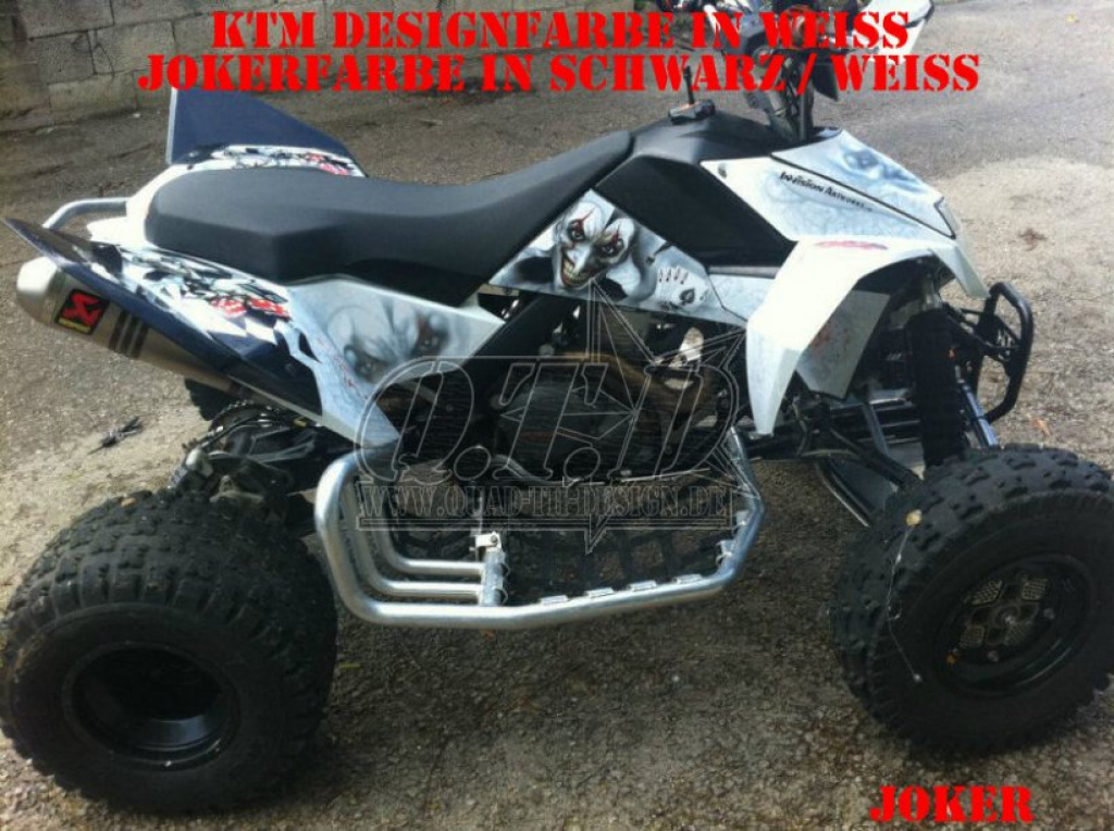 Joker Background White, Joker color Black-White for KTM Quad SX/XC 450/505/525